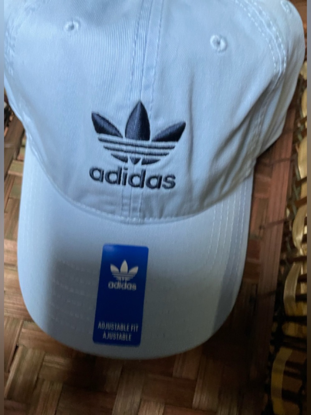 adidas Two-Tone Trefoil Baseball Cap - Light Blue & Gray